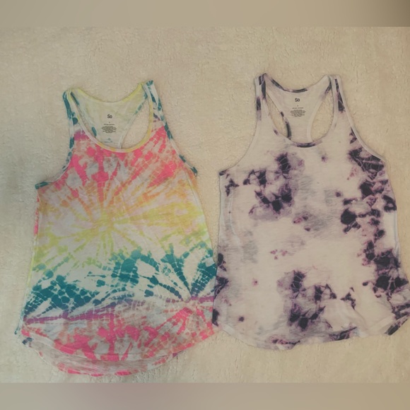 SO - Tie Dye Racerback Tank Bundle 🩷🩵💛💜💙 - Picture 2 of 11